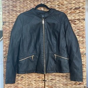 Thrifted Kenneth Cole Reaction Faux Leather Jacket